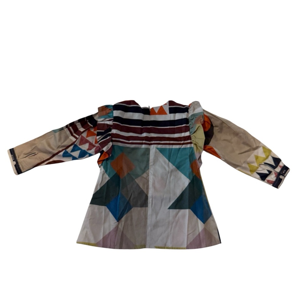 🌟 Rare Wolf & Rita Girls Geometric Blouse – Designer, Pre-Loved, Size 4